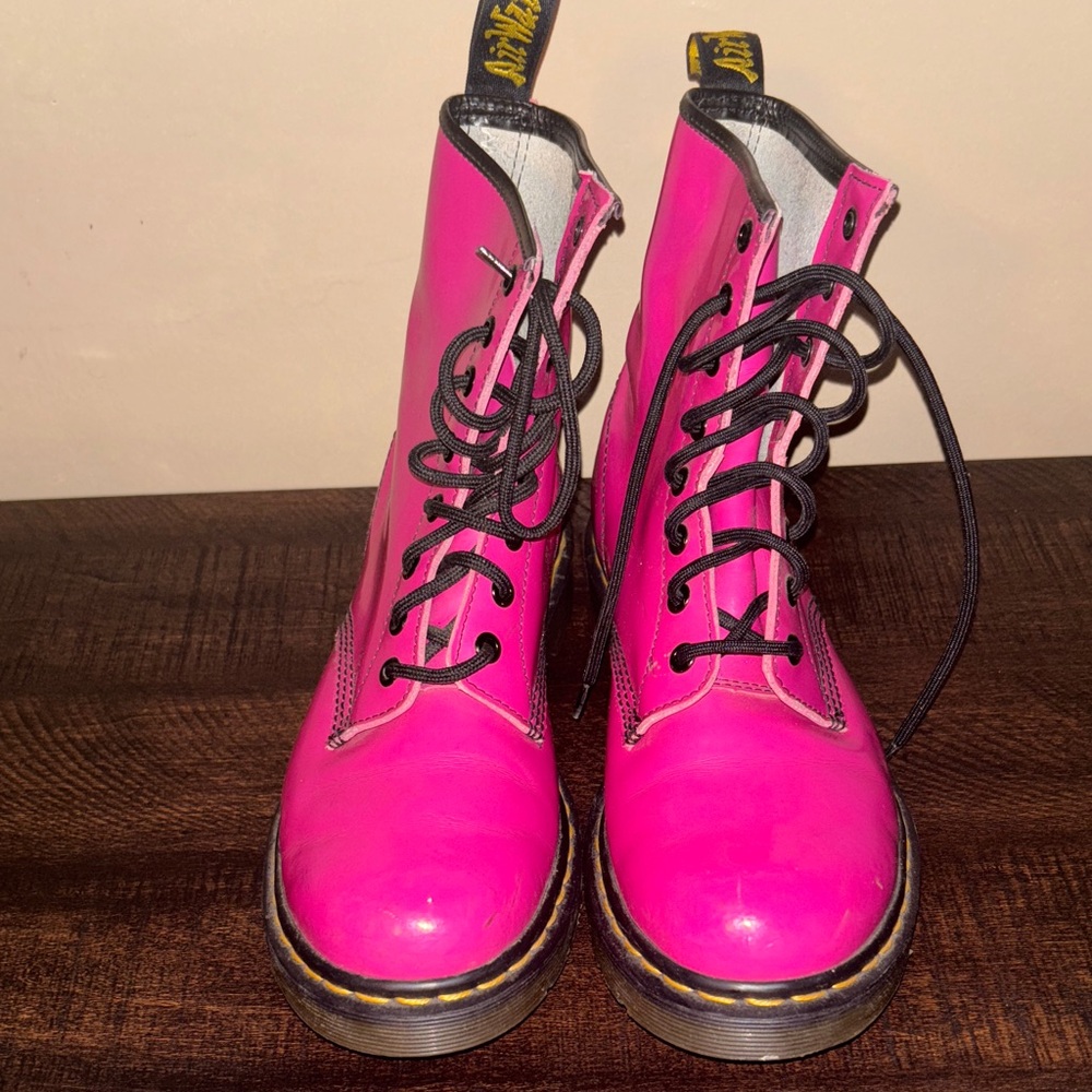 Dr. Martens Bright Pink Combat Boots